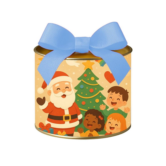 Tubo Lata Metalizada 7x10 Feliz Natal - Imagem 4