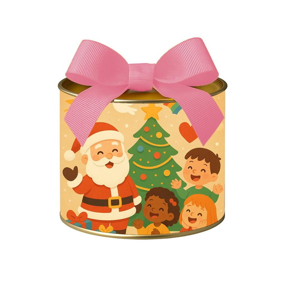 Tubo Lata Metalizada 7x10 Feliz Natal - Imagem 3
