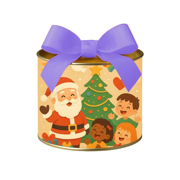 Tubo Lata Metalizada 7x10 Feliz Natal - Imagem 5