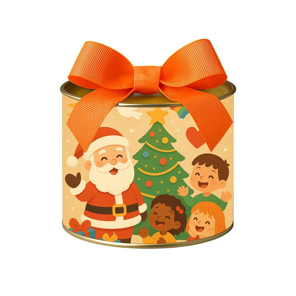 Tubo Lata Metalizada 7x10 Feliz Natal - Imagem 2
