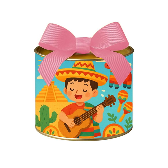 Tubo Lata Metalizada 7x10 Festa Mexicana - Imagem 3