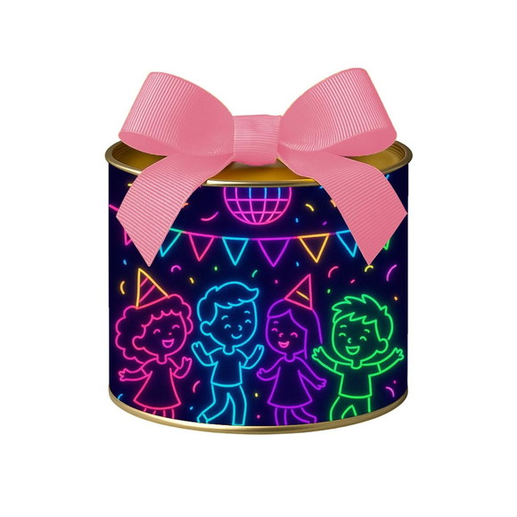 Tubo Lata Metalizada 7x10 Festa Neon - Imagem 3