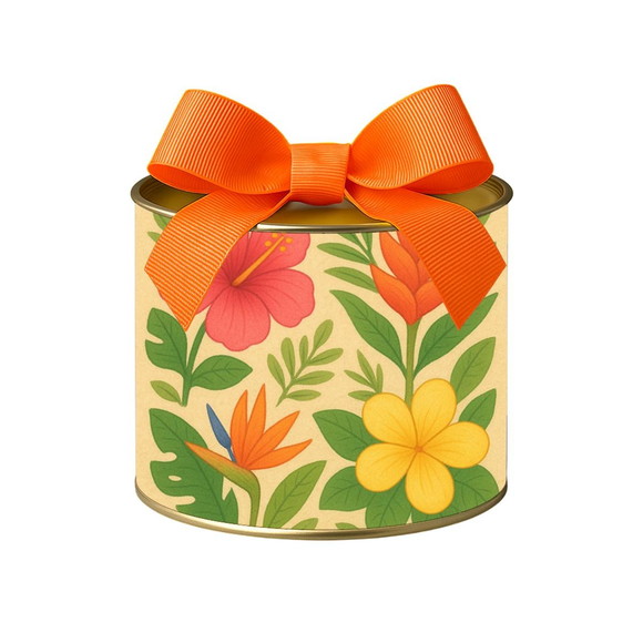 Tubo Lata Metalizada 7x10 Flores Tropicais - Imagem 2
