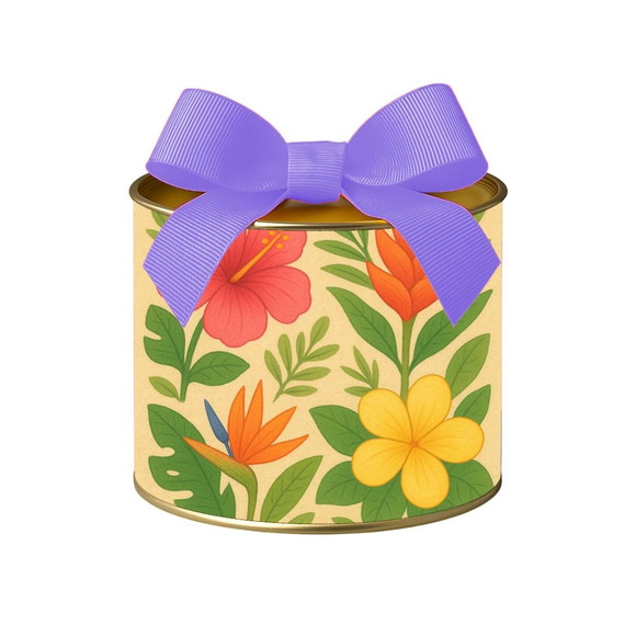 Tubo Lata Metalizada 7x10 Flores Tropicais - Imagem 5