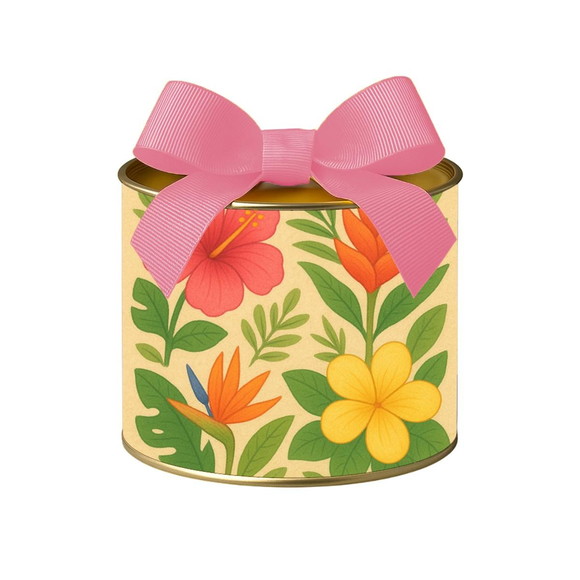 Tubo Lata Metalizada 7x10 Flores Tropicais - Imagem 3