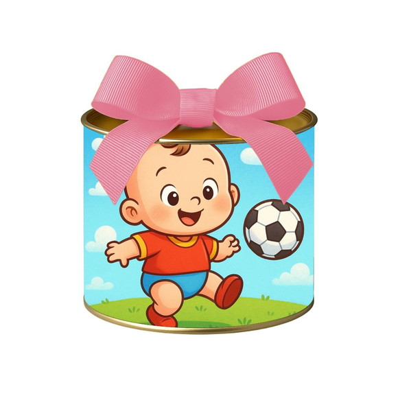 Tubo Lata Metalizada 7x10 Futebol Baby - Imagem 3