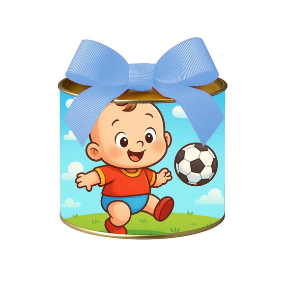 Tubo Lata Metalizada 7x10 Futebol Baby - Imagem 4