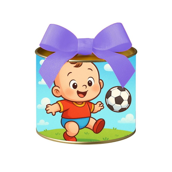 Tubo Lata Metalizada 7x10 Futebol Baby - Imagem 5