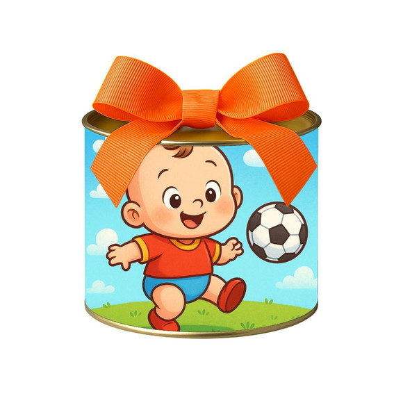 Tubo Lata Metalizada 7x10 Futebol Baby - Imagem 2