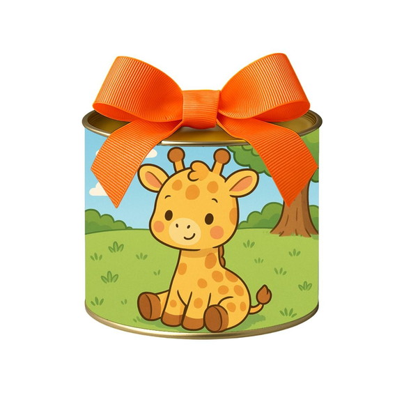 Tubo Lata Metalizada 7x10 Girafinha Baby - Imagem 2