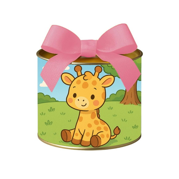 Tubo Lata Metalizada 7x10 Girafinha Baby - Imagem 3