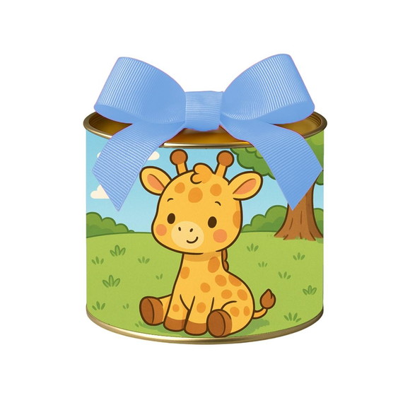 Tubo Lata Metalizada 7x10 Girafinha Baby - Imagem 4