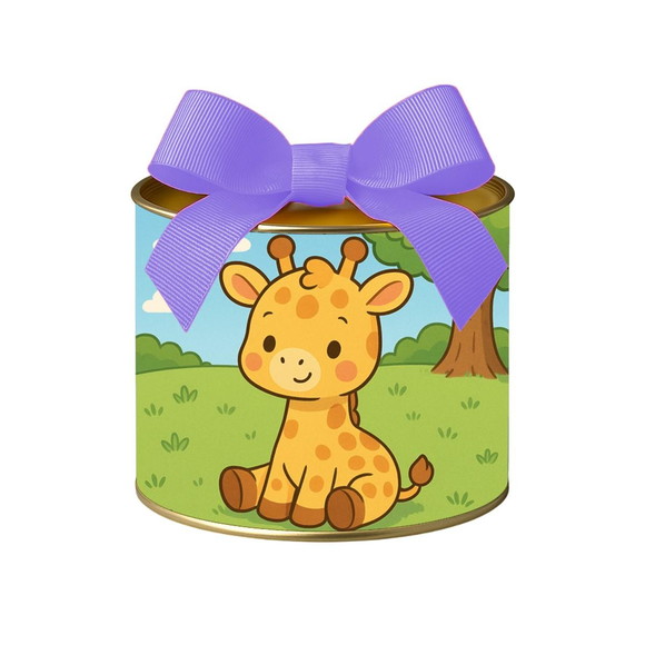 Tubo Lata Metalizada 7x10 Girafinha Baby - Imagem 5