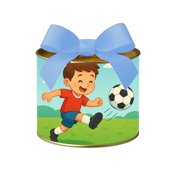 Tubo Lata Metalizada 7x10 Jogador de Futebol - Imagem 4
