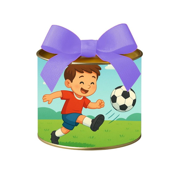Tubo Lata Metalizada 7x10 Jogador de Futebol - Imagem 5