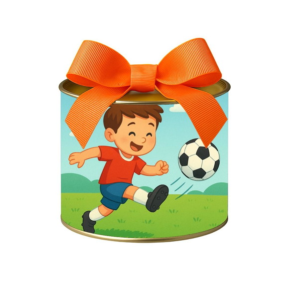 Tubo Lata Metalizada 7x10 Jogador de Futebol - Imagem 2
