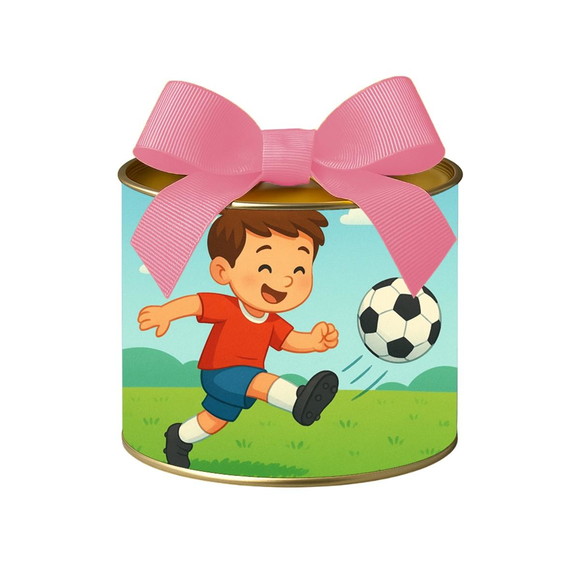 Tubo Lata Metalizada 7x10 Jogador de Futebol - Imagem 3