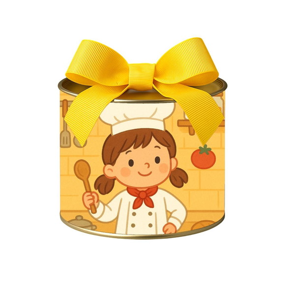 Tubo Lata Metalizada 7x10 Mini Chefe Menina