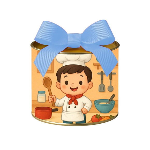 Tubo Lata Metalizada 7x10 Mini Chefe Menino - Imagem 4