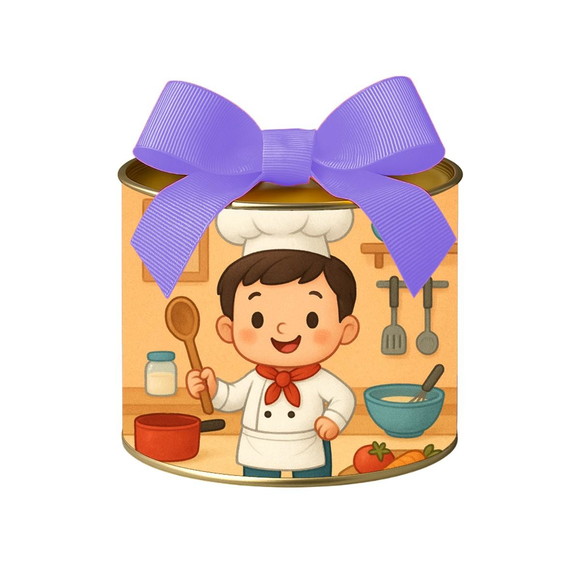 Tubo Lata Metalizada 7x10 Mini Chefe Menino - Imagem 5