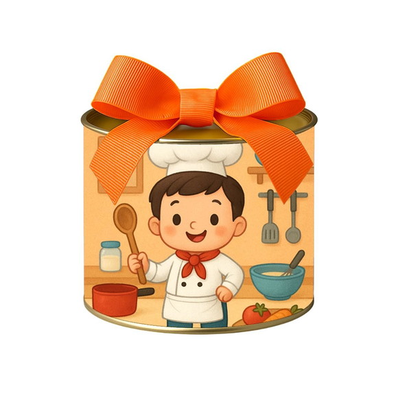 Tubo Lata Metalizada 7x10 Mini Chefe Menino - Imagem 2