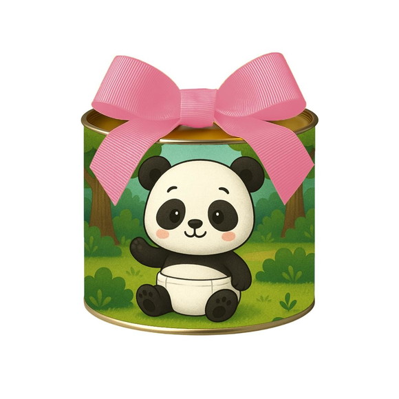 Tubo Lata Metalizada 7x10 Panda Baby - Imagem 3