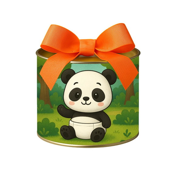 Tubo Lata Metalizada 7x10 Panda Baby - Imagem 2