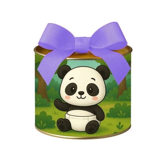 Tubo Lata Metalizada 7x10 Panda Baby - Imagem 5