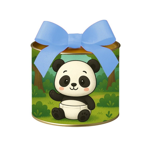 Tubo Lata Metalizada 7x10 Panda Baby - Imagem 4