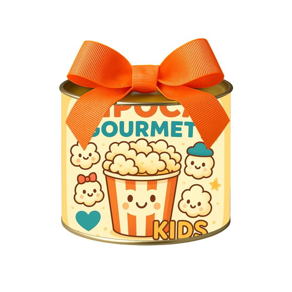 Tubo Lata Metalizada 7x10 Pipoca Gourmet Kids - Imagem 2