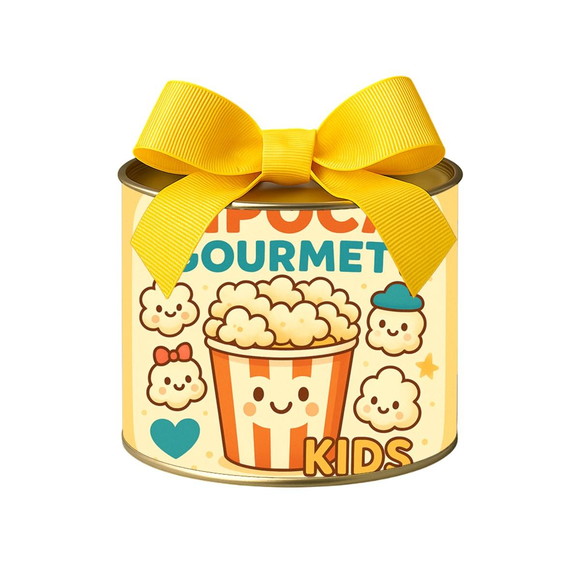 Tubo Lata Metalizada 7x10 Pipoca Gourmet Kids