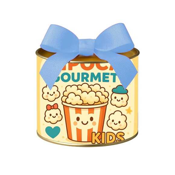Tubo Lata Metalizada 7x10 Pipoca Gourmet Kids - Imagem 4