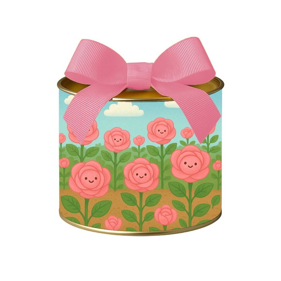 Tubo Lata Metalizada 7x10 Rosas Fofas - Imagem 3