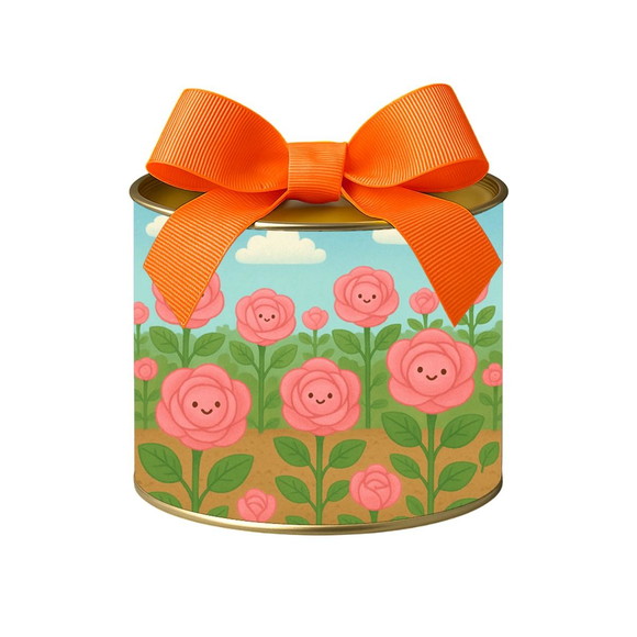 Tubo Lata Metalizada 7x10 Rosas Fofas - Imagem 2
