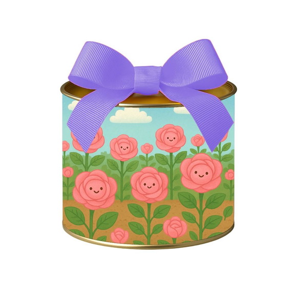 Tubo Lata Metalizada 7x10 Rosas Fofas - Imagem 5