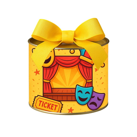 Tubo Lata Metalizada 7x10 Teatro Infantil