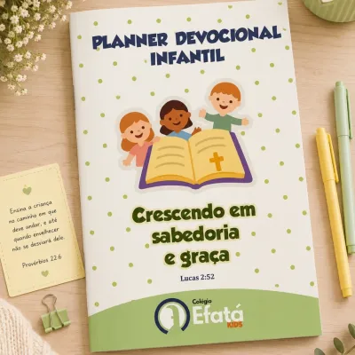 Caderno Planner Devocional Infantil | 31 Dias com Jesus – Atividades Bíblicas para Crianças.