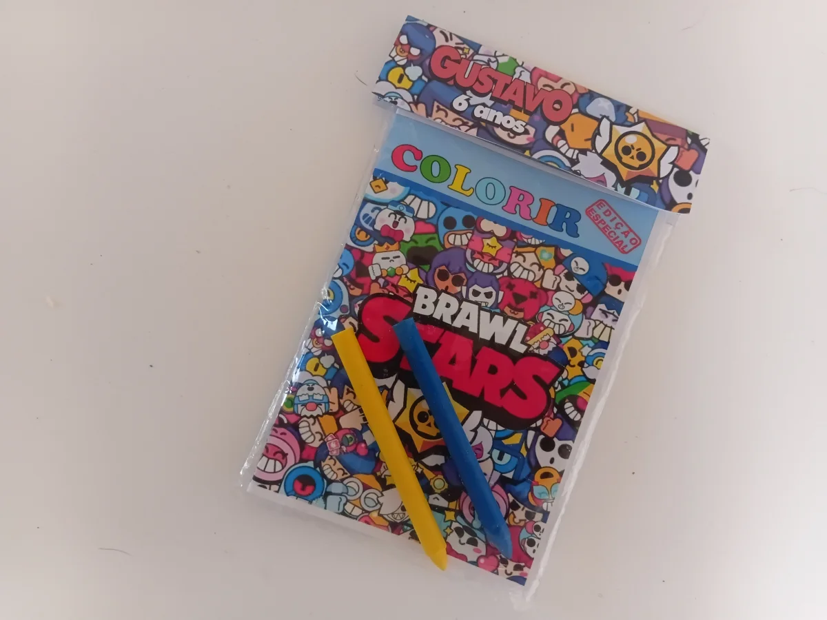 Kit revistinha brawl stars lembrancinha