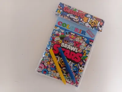Kit revistinha brawl stars lembrancinha
