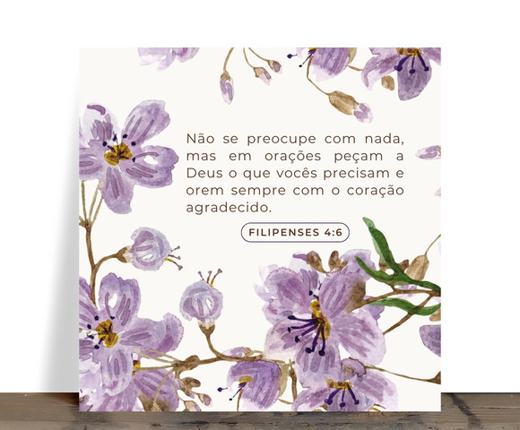 Azulejo Religioso: "não se Preocupe" - Filipenses 4:6!