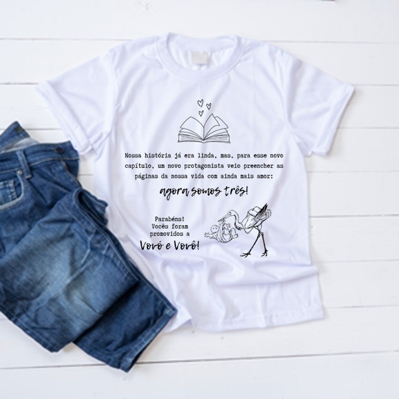 Camiseta Promovido a Vovó e Vovô