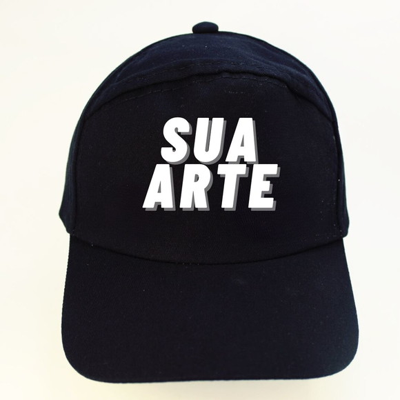 5 Bonés Preto Microfibra Personalizado