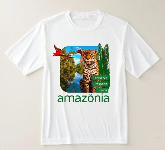 Camiseta Amazônia Preserve Respeite e Cuide
