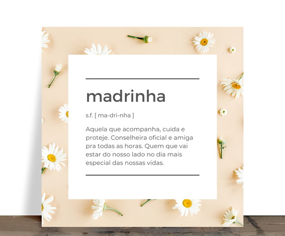 Azulejo Decorativo para Madrinha