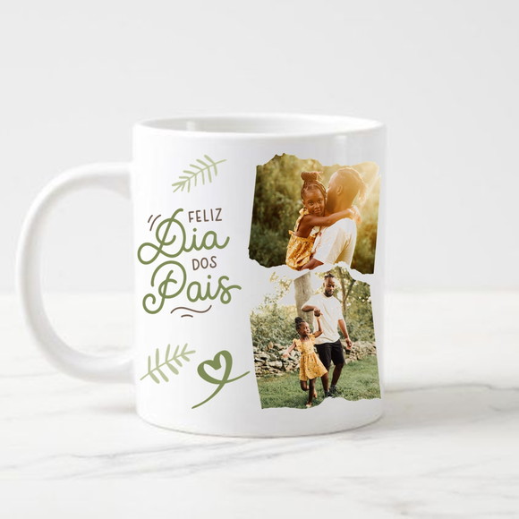 Caneca Feliz Dia dos Pais Personalizada com Foto