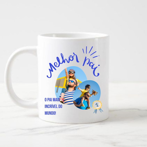 Caneca Melhor Pai Personalizada com Foto