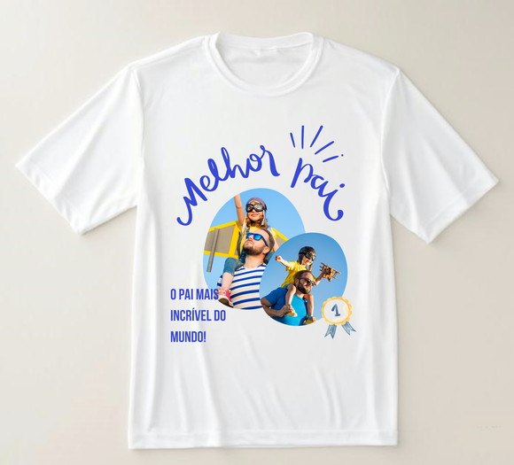 Camiseta Melhor Pai Personalizada com Foto
