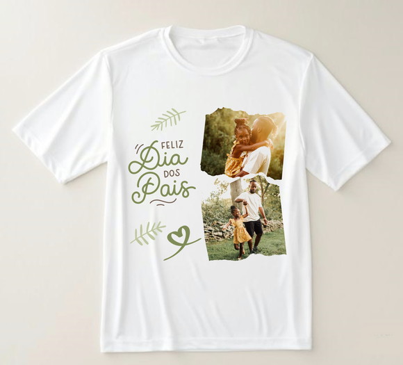 Camiseta Feliz Dia dos Pais Personalizada com Foto