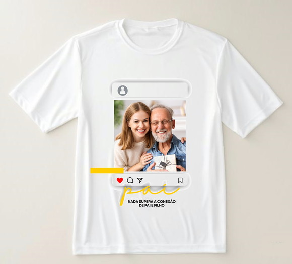 Camiseta Dia dos Pais Nada Supera a Conexão de Pai e Filho