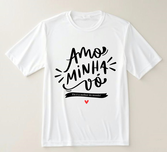 Camiseta Amo Minha Vó Ela É a Melhor do Mundo
